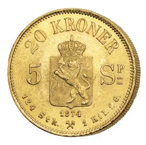 20-kroning frå 1874